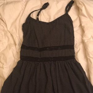 Black and white polka dot lacy dress